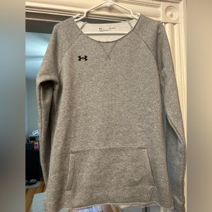 Under Armour M Grey Hustle Fleece Crew Sweatshirt
